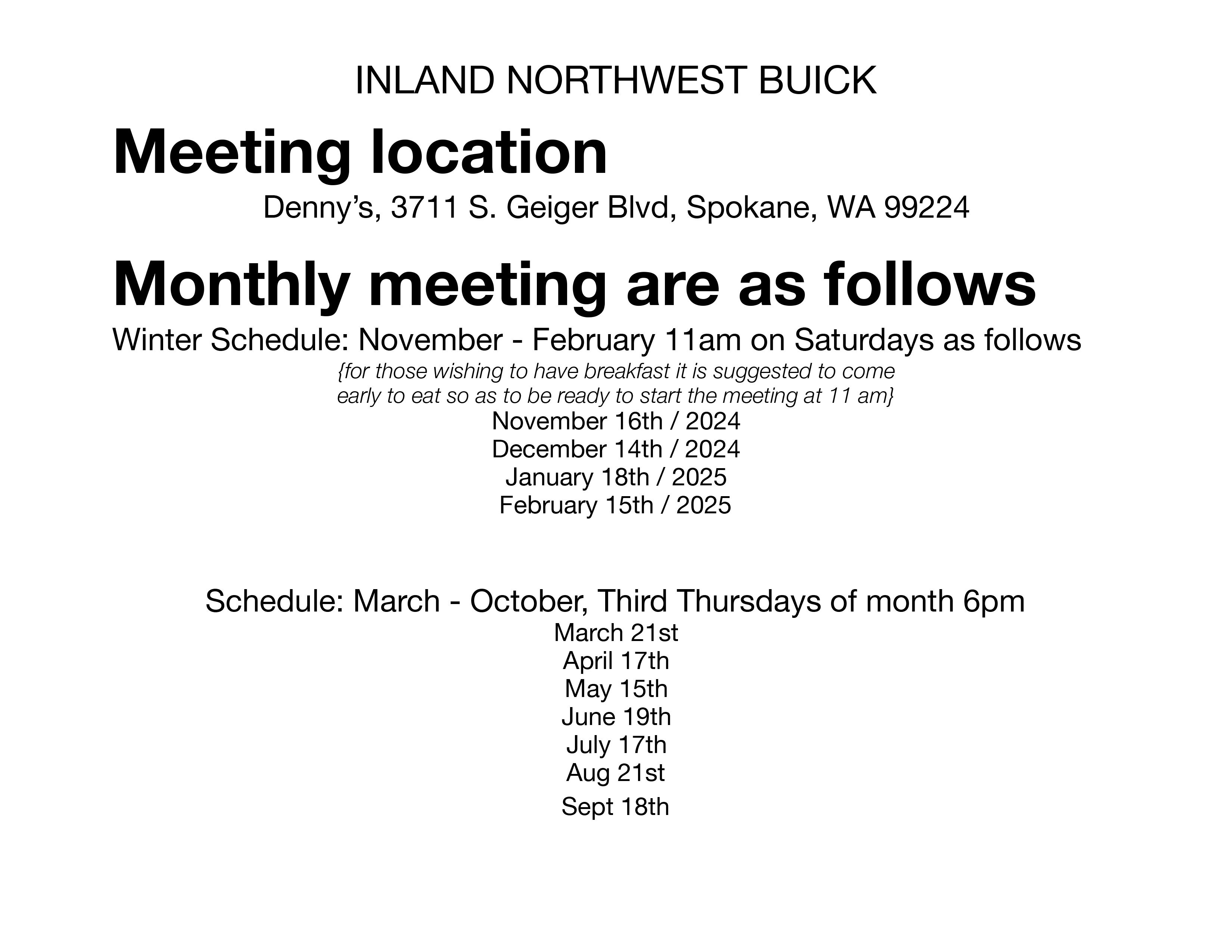 meeting schedule download