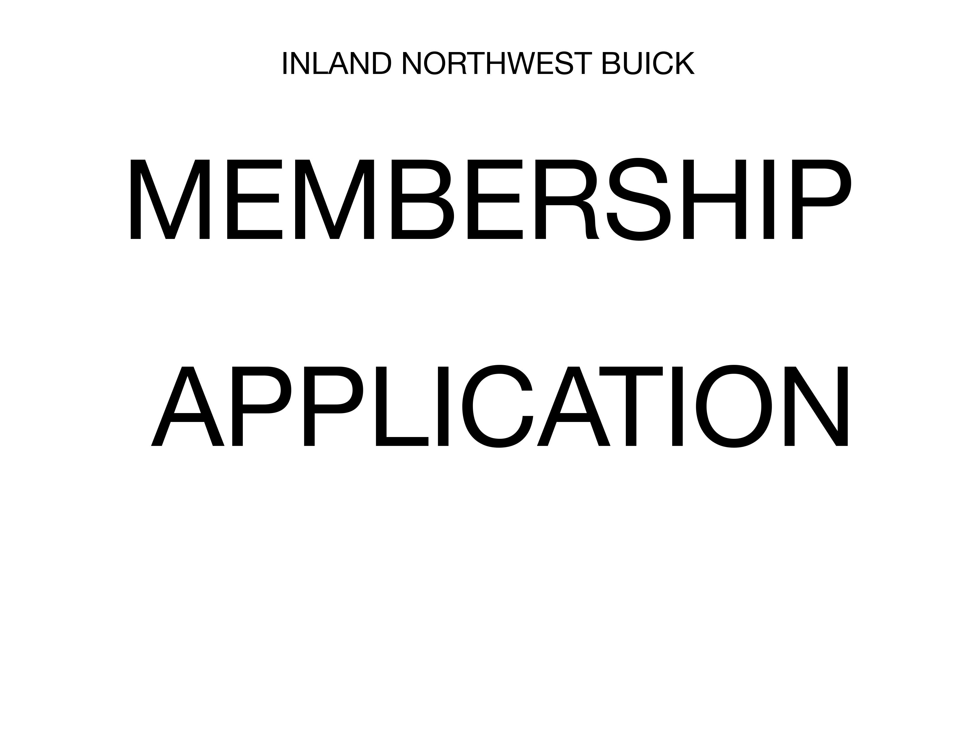 MEMBERSHIP APPLICATION